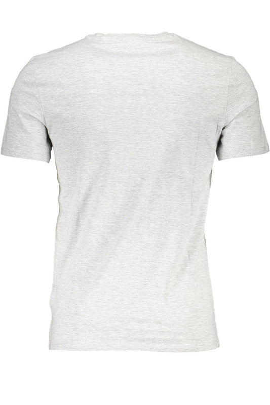 Chic Gray Slim Fit Logo Tee