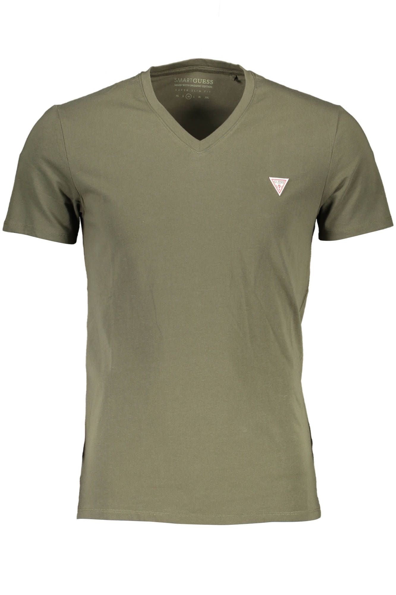 Chic Green Slim Tee with V-Neckline