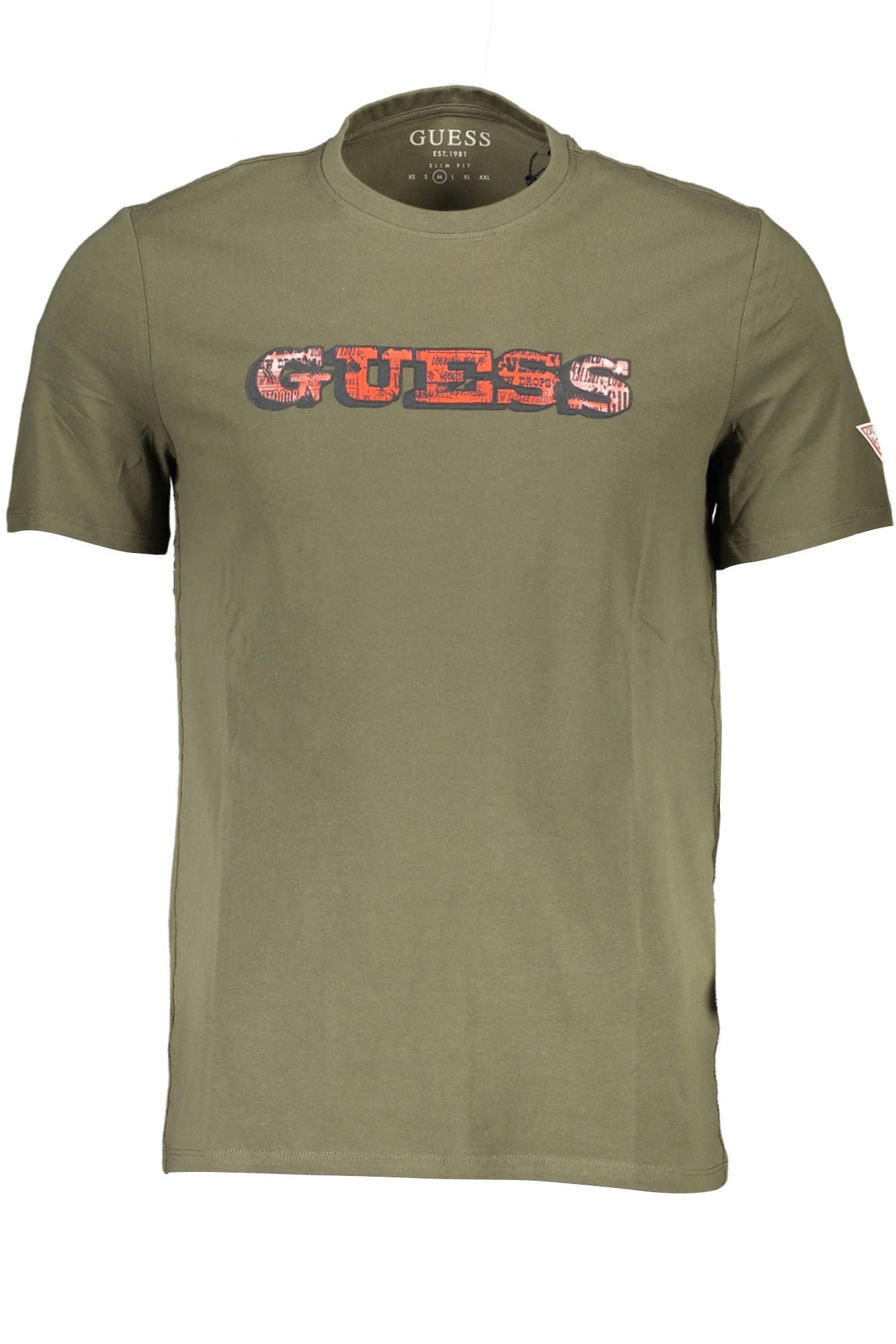 Sleek Slim-Fit Printed Tee in Green