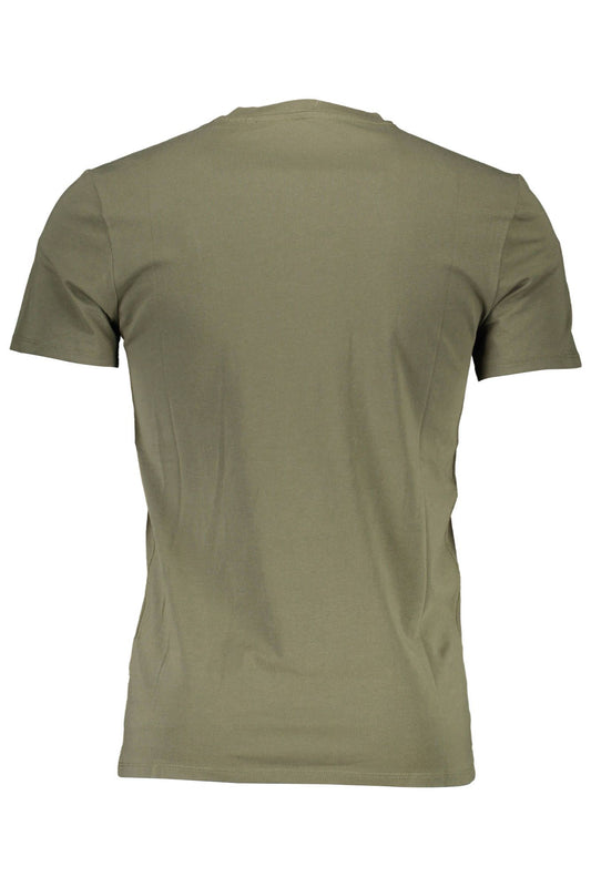 Chic Green Slim Tee with V-Neckline