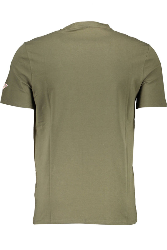 Sleek Slim-Fit Printed Tee in Green