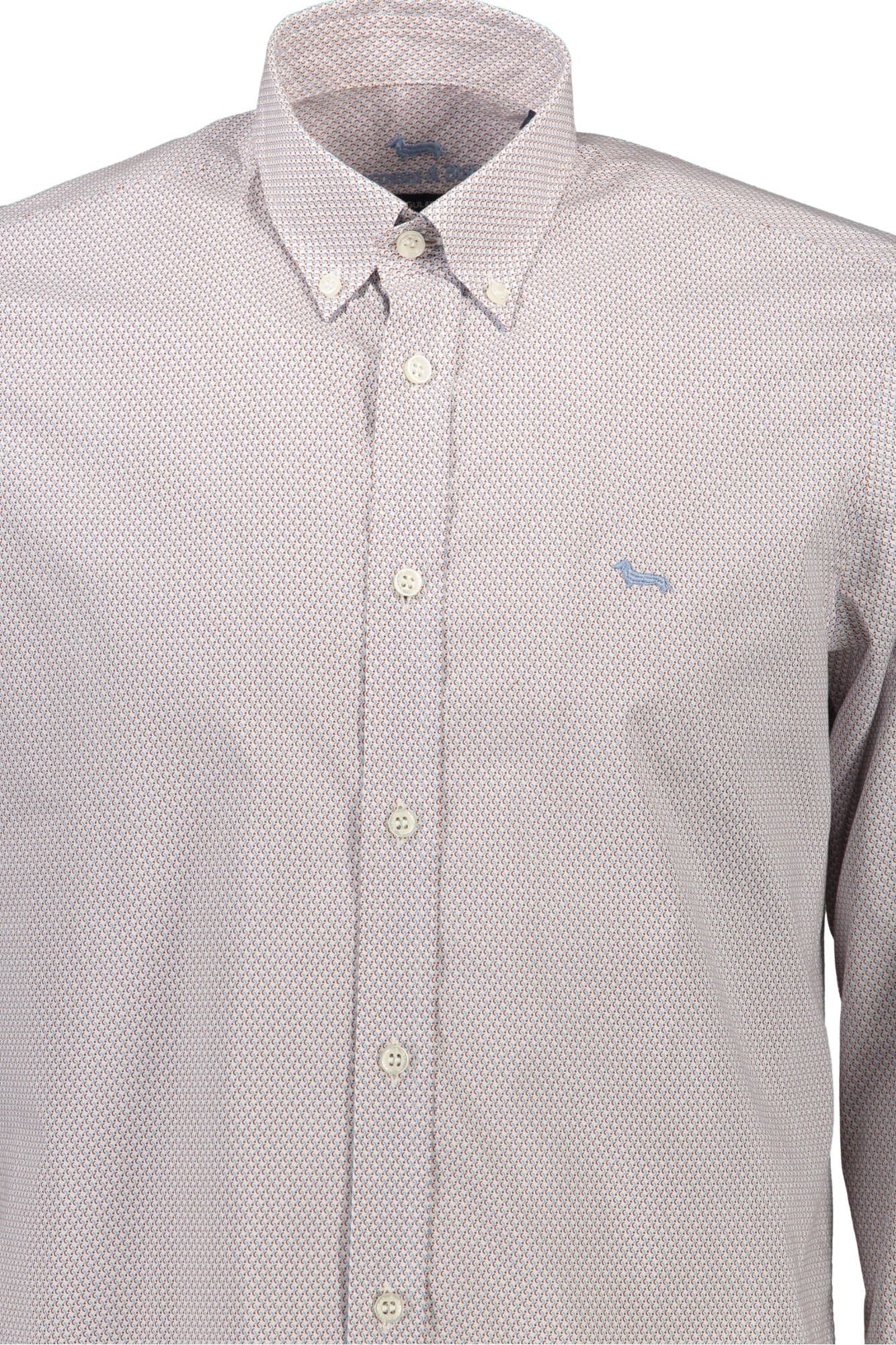 Elegant White Cotton Shirt with Contrasting Cuffs