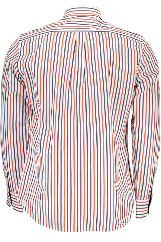 Elegant White Cotton Long Sleeve Shirt