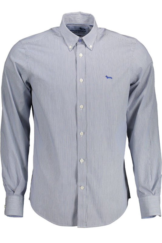 Elegant Blue Organic Cotton Shirt for Men