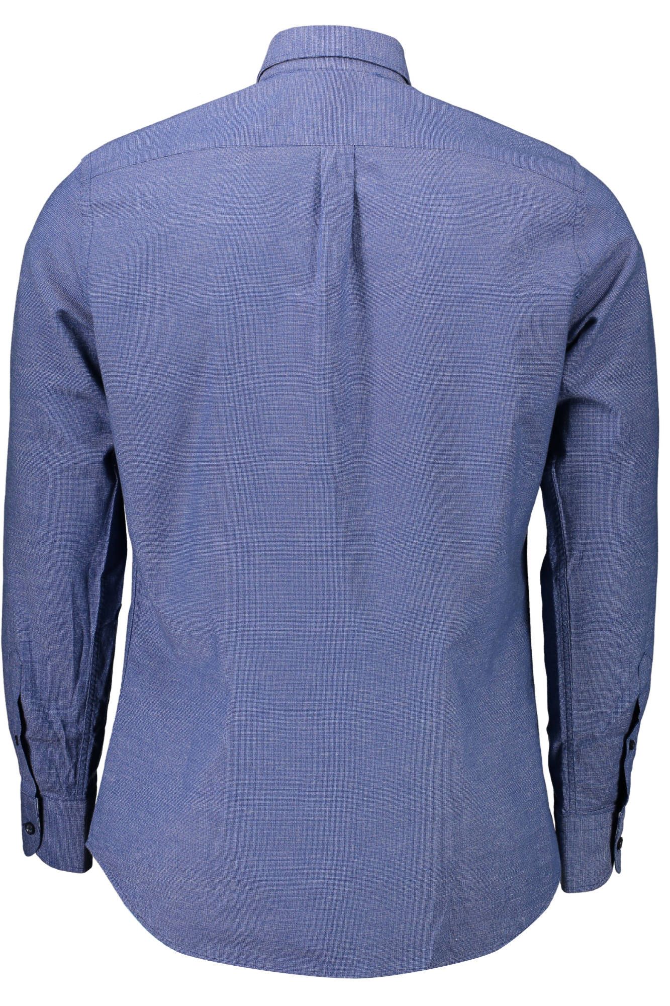 Elegant Blue Cotton Button-Down Shirt