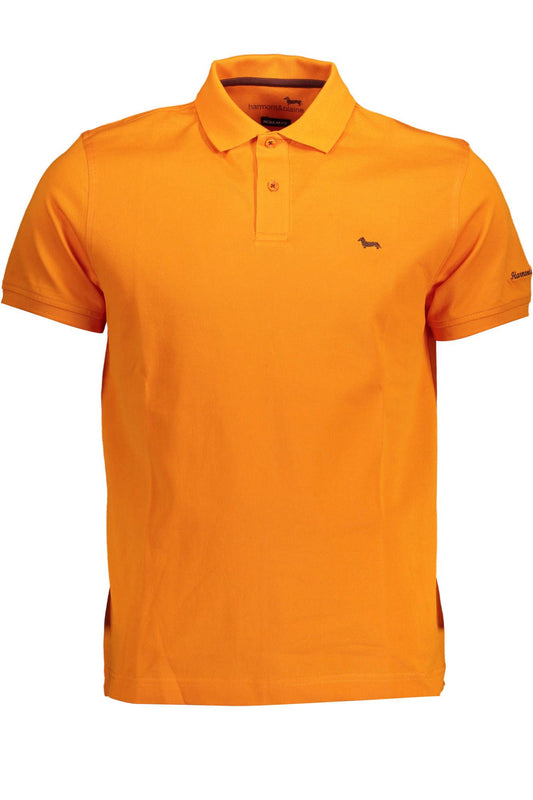 Transitional Orange Cotton Polo for Men