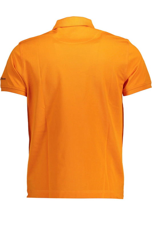 Transitional Orange Cotton Polo for Men