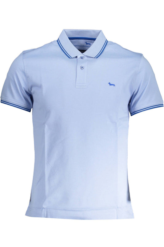 Chic Light Blue Short-Sleeved Polo Shirt