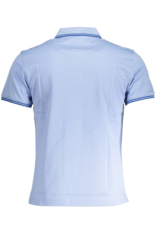 Chic Light Blue Short-Sleeved Polo Shirt