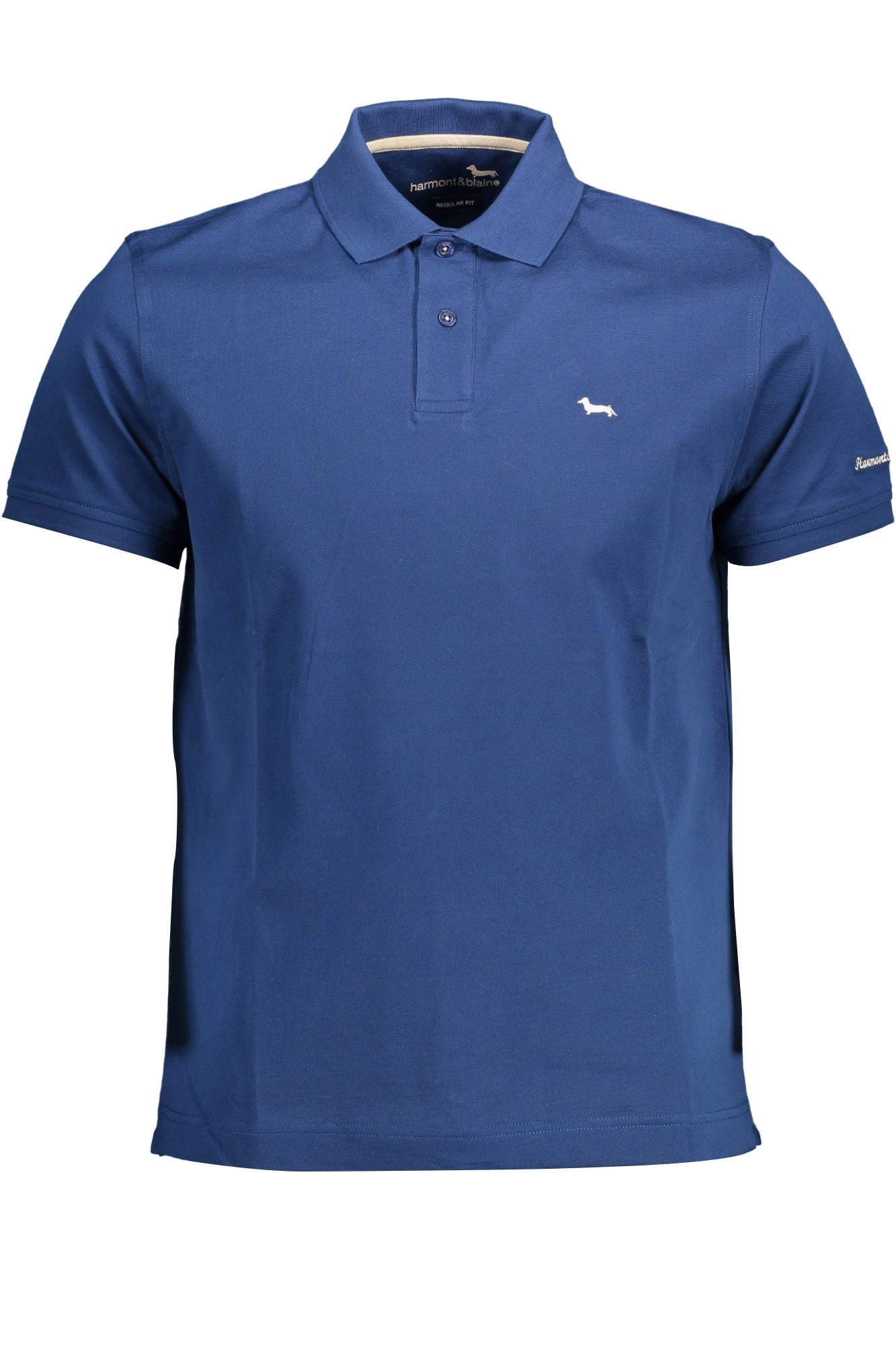 Elegant Short-Sleeved Blue Polo for Men