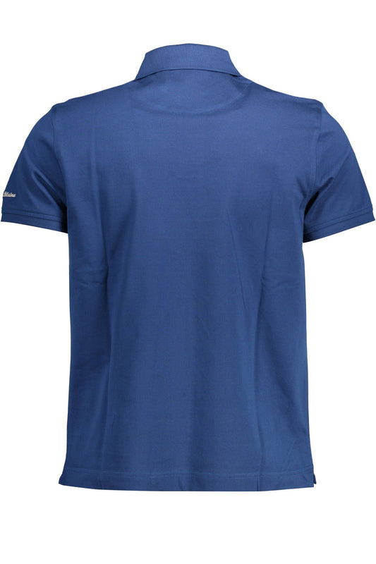 Elegant Short-Sleeved Blue Polo for Men