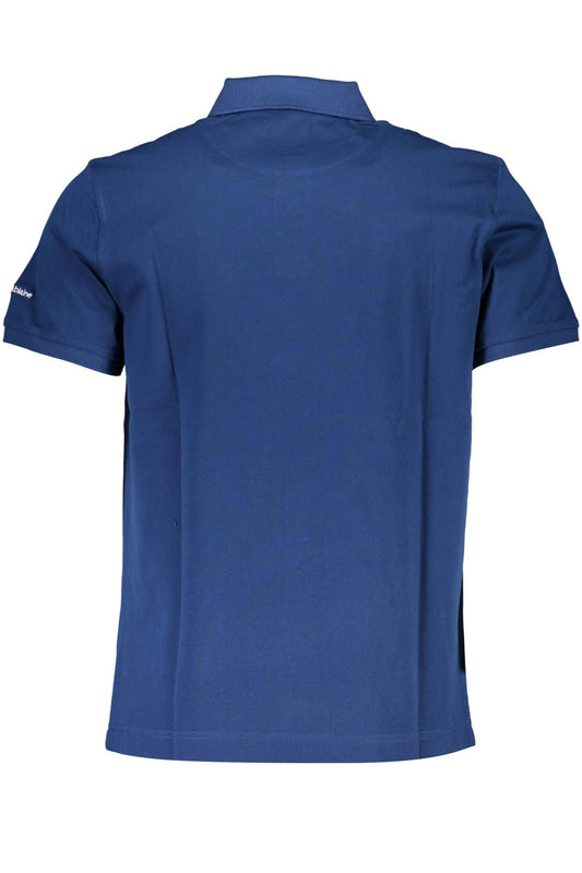 Elegant Short-Sleeved Blue Polo Shirt