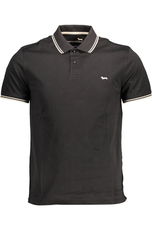 Chic Contrast Detail Polo with Embroidery