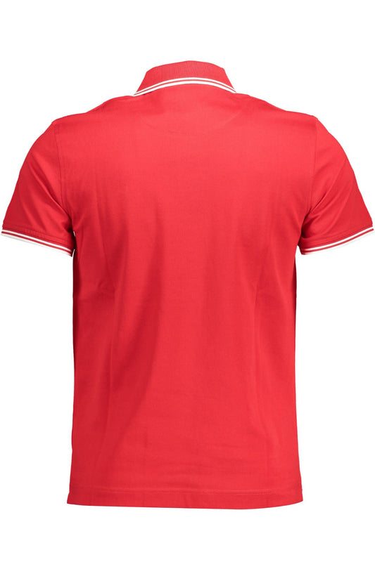 Dashing Red Narrow Fit Polo with Contrasting Details