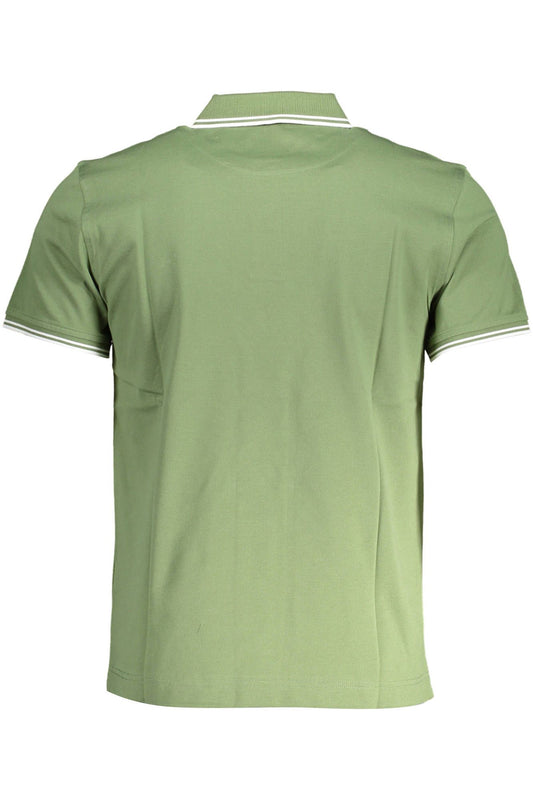 Slim-Fit Embroidered Green Polo Shirt