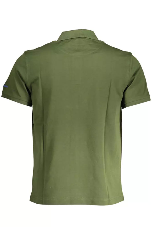 Classic Green Cotton Polo Shirt - Regular Fit