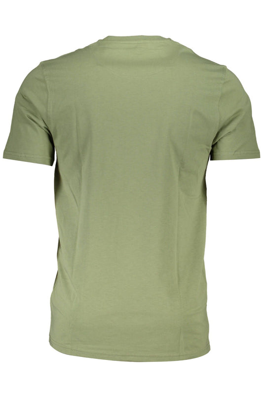 Sleek Green Embroidered Logo Tee