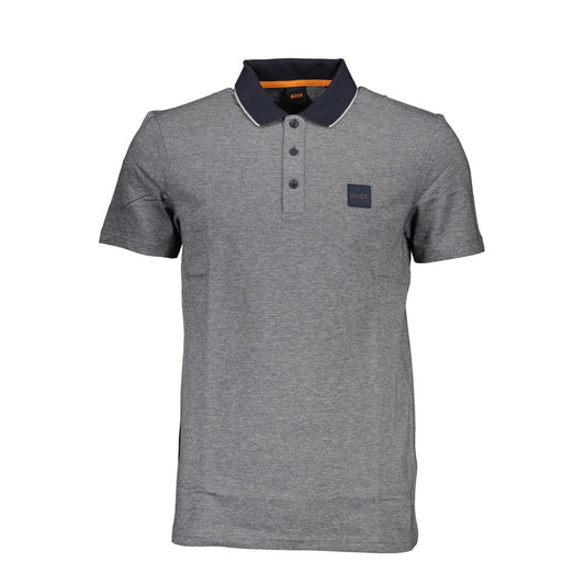 Sophisticated Short-Sleeved Blue Polo