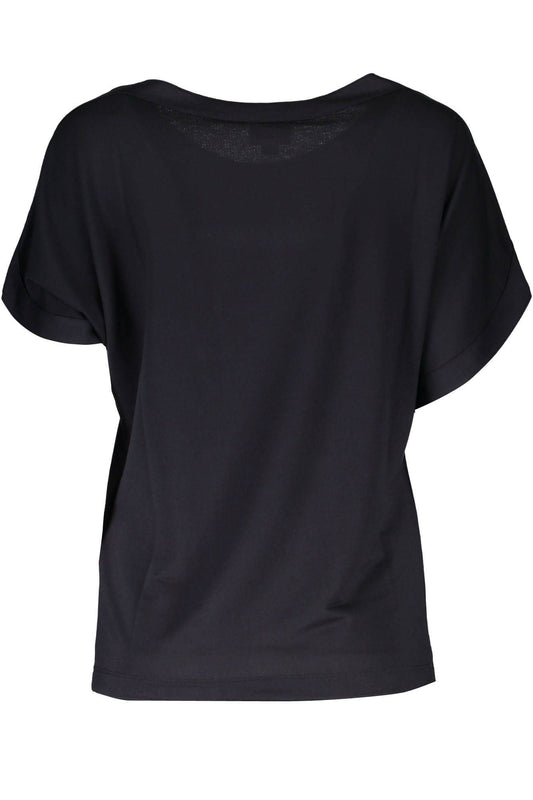 Elegant Black Printed Logo Tee
