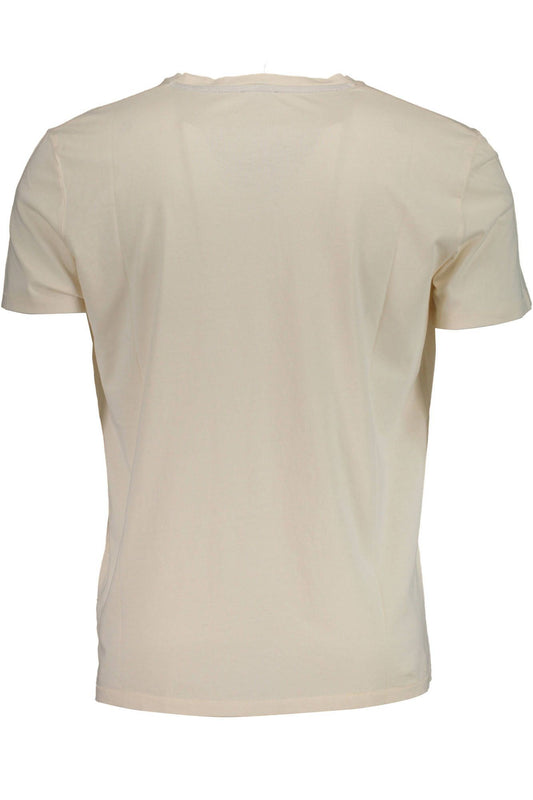 Elegant White Printed Cotton Tee