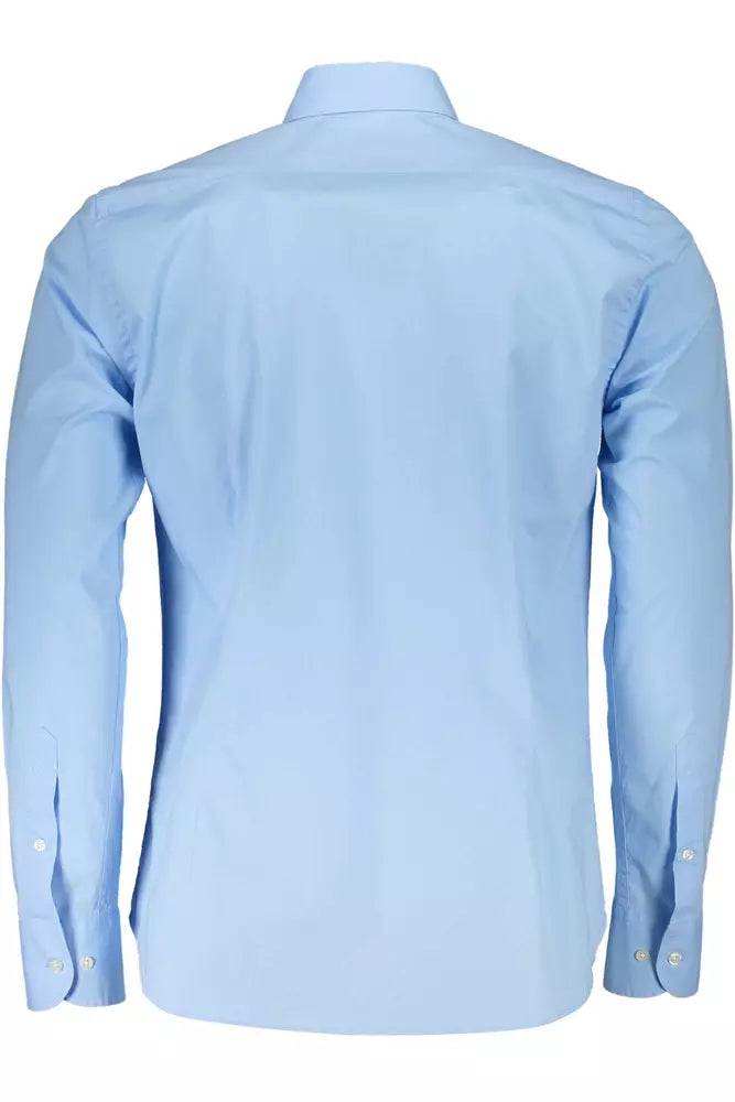 Sleek Slim Fit Button-Down Light Blue Shirt