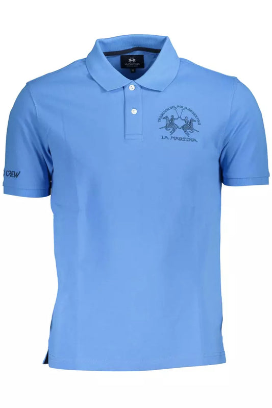Elegant Light Blue Short-Sleeved Polo