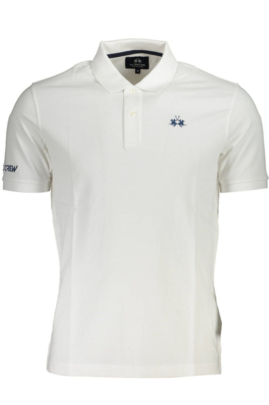 Elegant White Short-Sleeved Polo Shirt