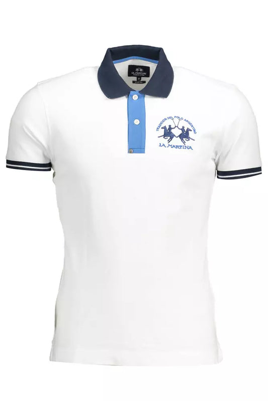Elegant Slim Fit Polo with Contrasting Details