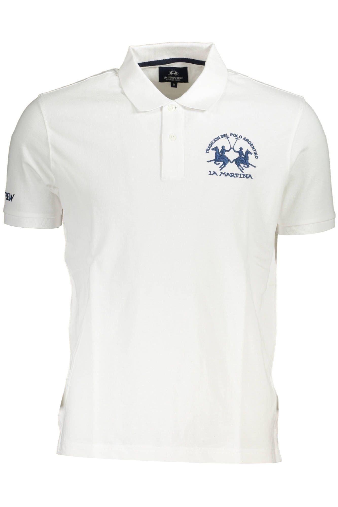 Chic White Embroidered Logo Polo Shirt