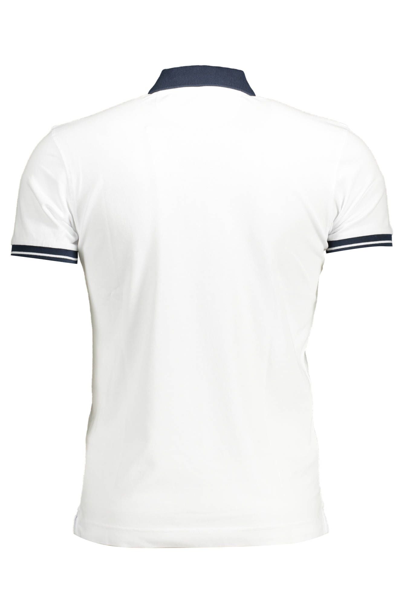 Sleek White Slim Fit Polo with Embroidery