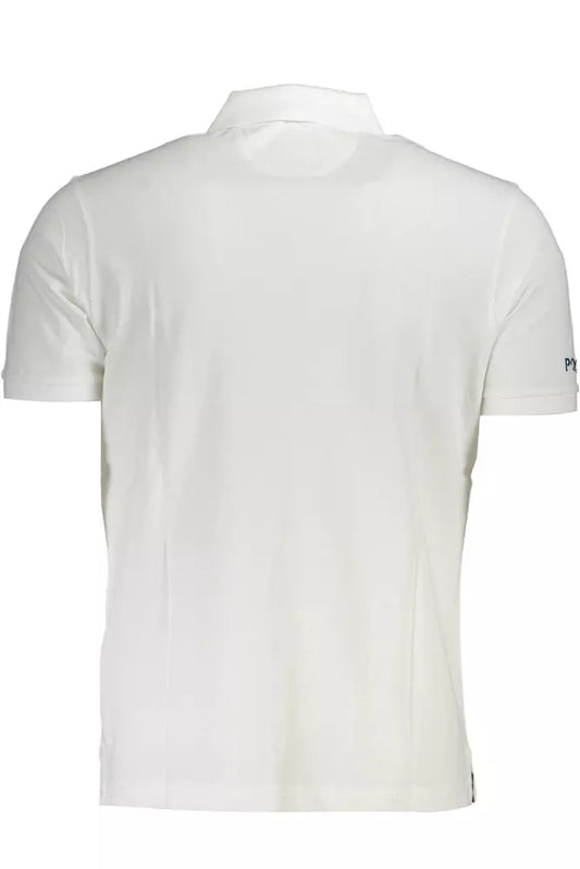 Elegant White Cotton Polo Shirt