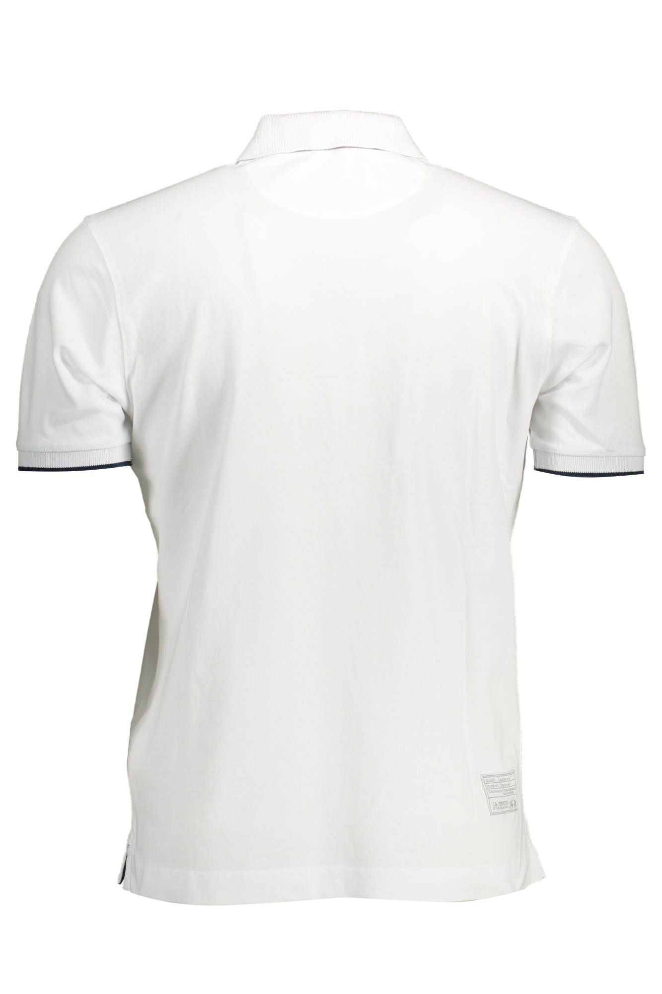 Chic White Embroidered Polo for Men