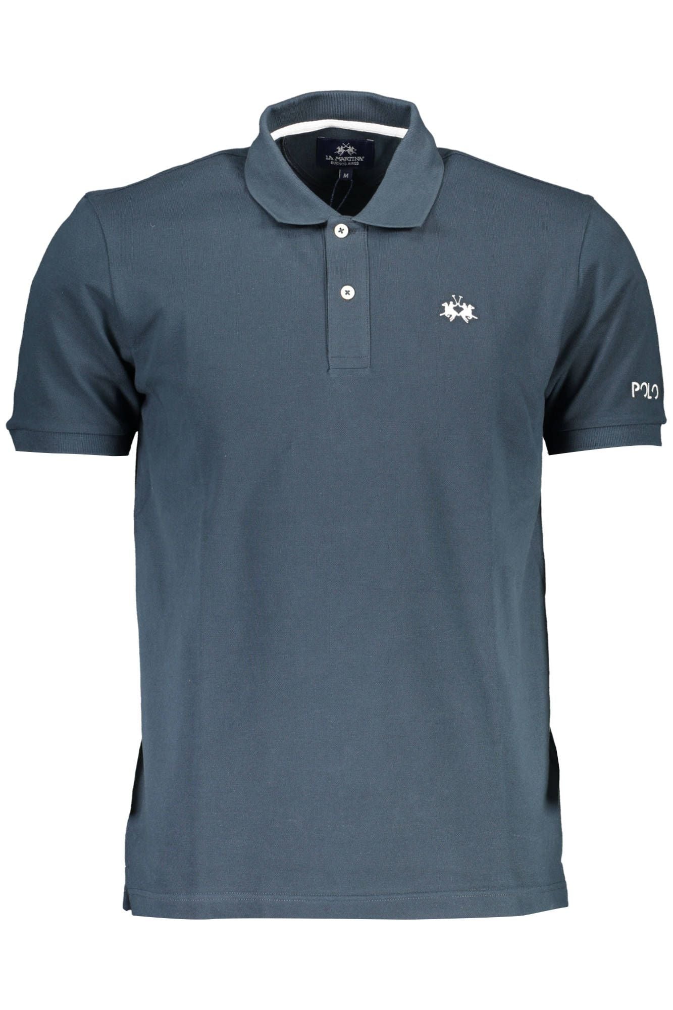 Elegant Blue Short-Sleeved Polo Shirt