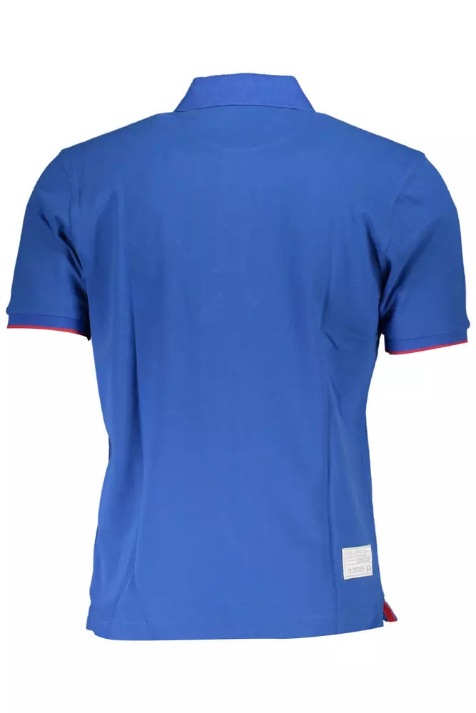 Elegant Short-Sleeved Polo Shirt with Contrast Details