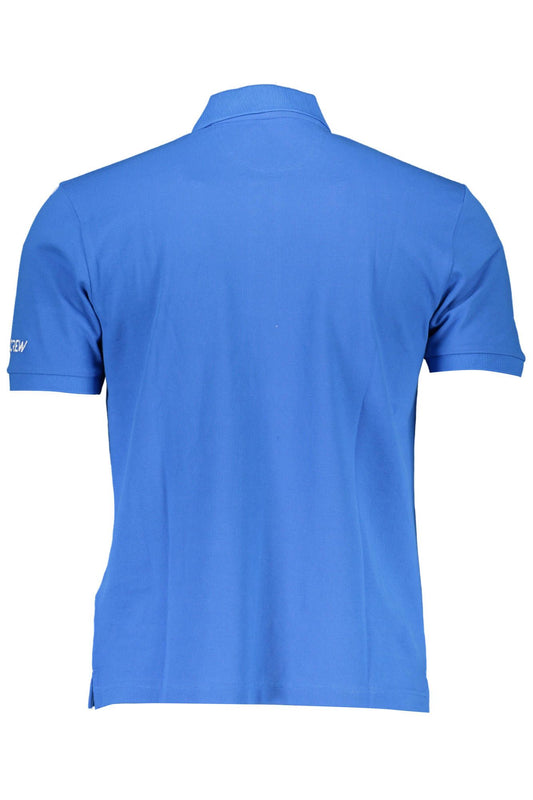Elegant Blue Short-Sleeve Polo for Men