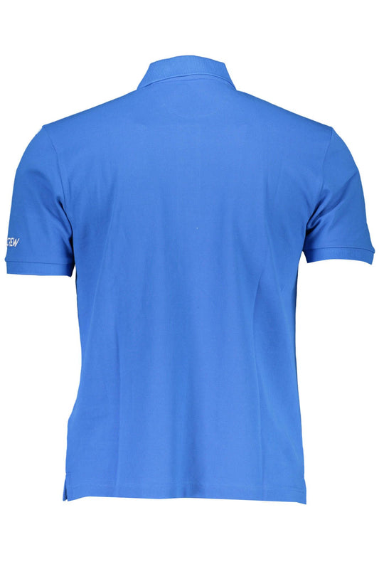 Chic Regal Blue Cotton Polo Shirt