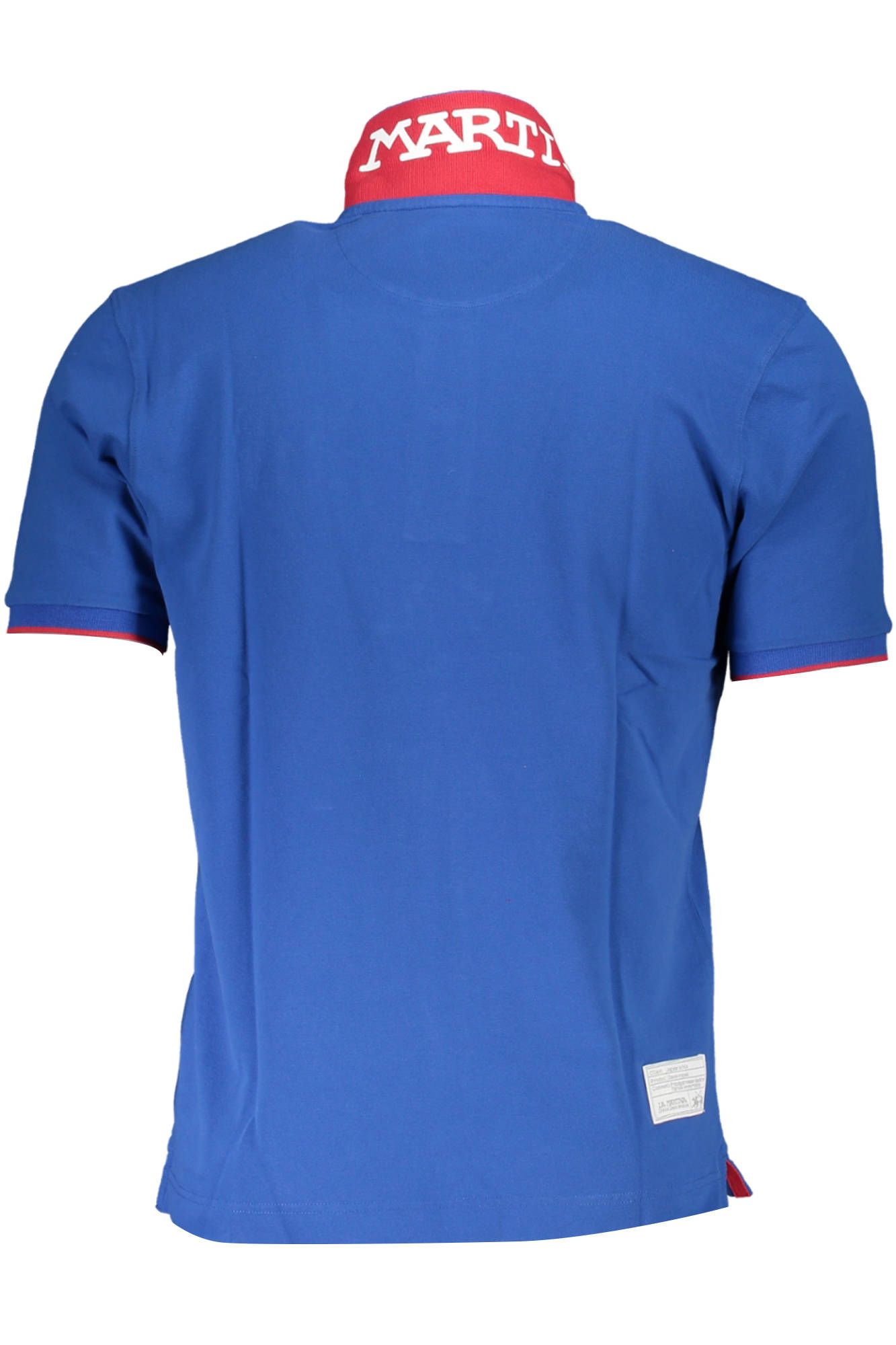 Elegant Blue Embroidered Polo Shirt