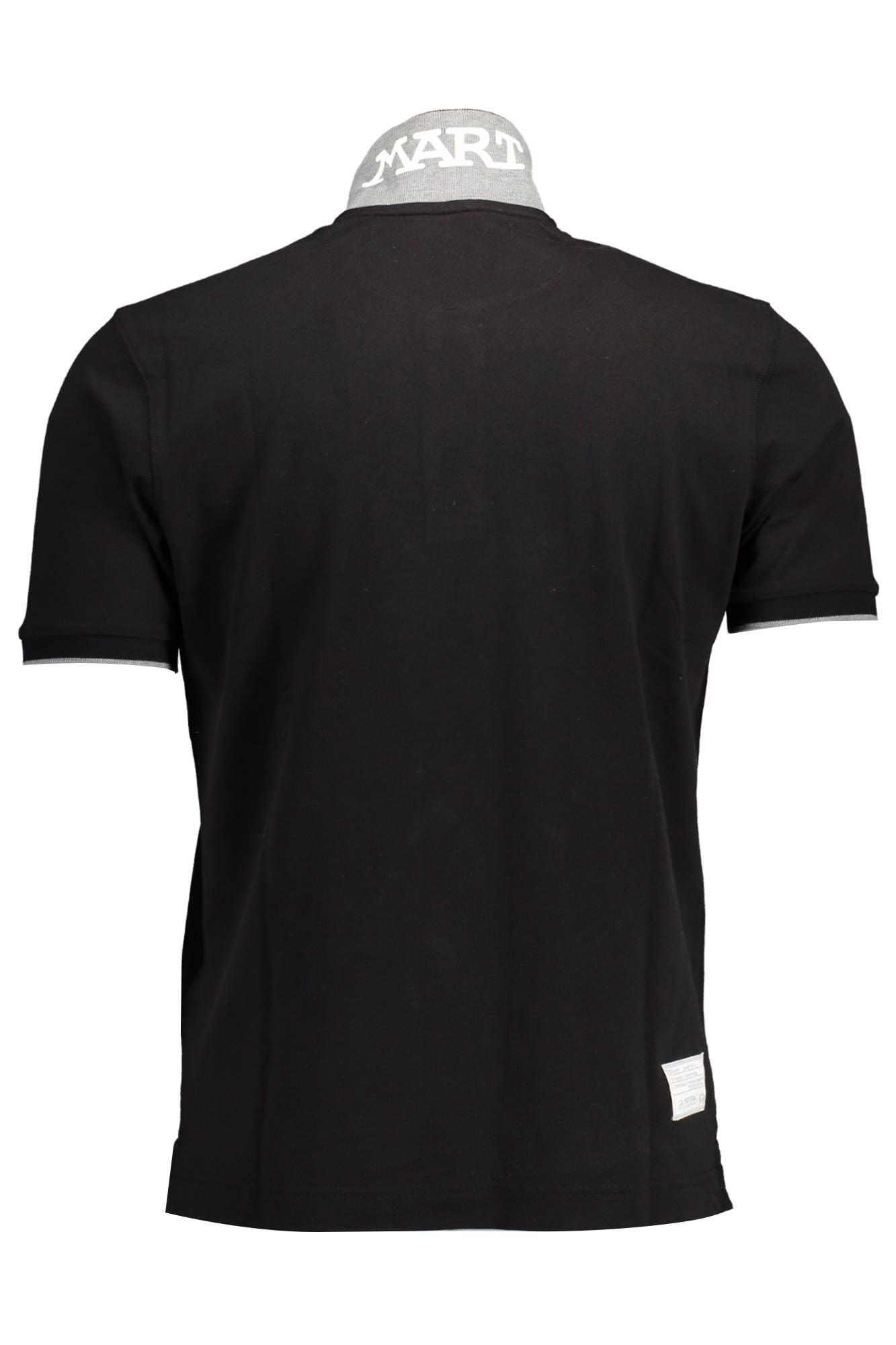 Elegant Black Cotton Polo Shirt