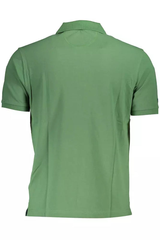 Elegant Short-Sleeved Polo Shirt in Lush Green