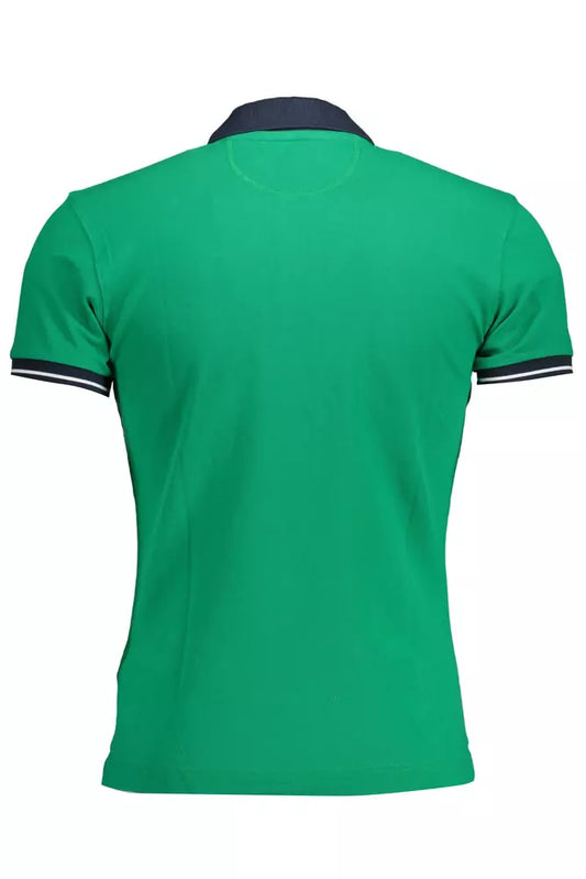 Slim-Fit Embroidered Polo in Green