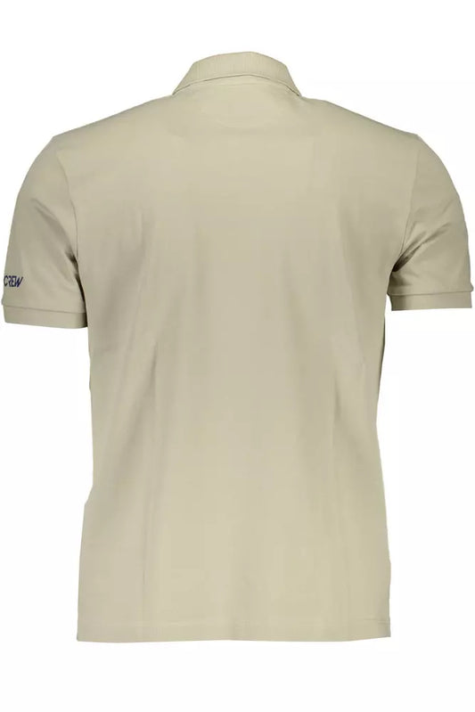 Elegant Green Polo with Contrasting Details