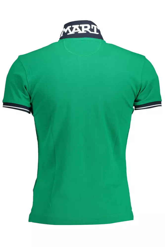 Slim-Fit Embroidered Polo in Green