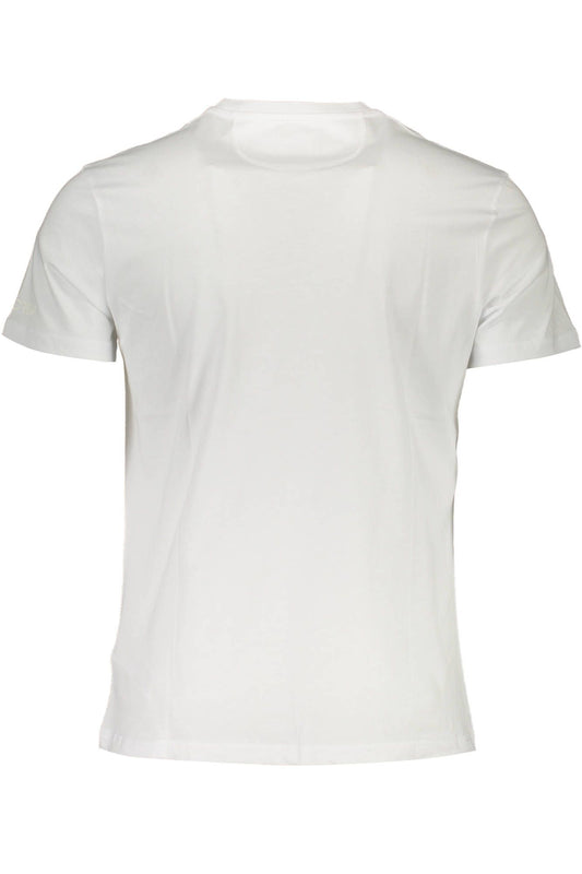 Chic Crew Neck Logo Tee in Crisp White
