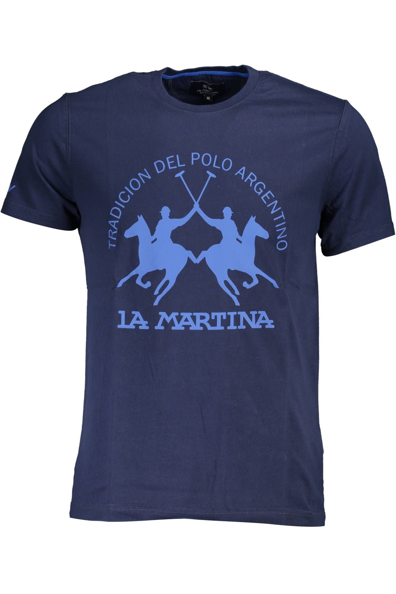 Elegant Blue Short Sleeve Cotton Tee