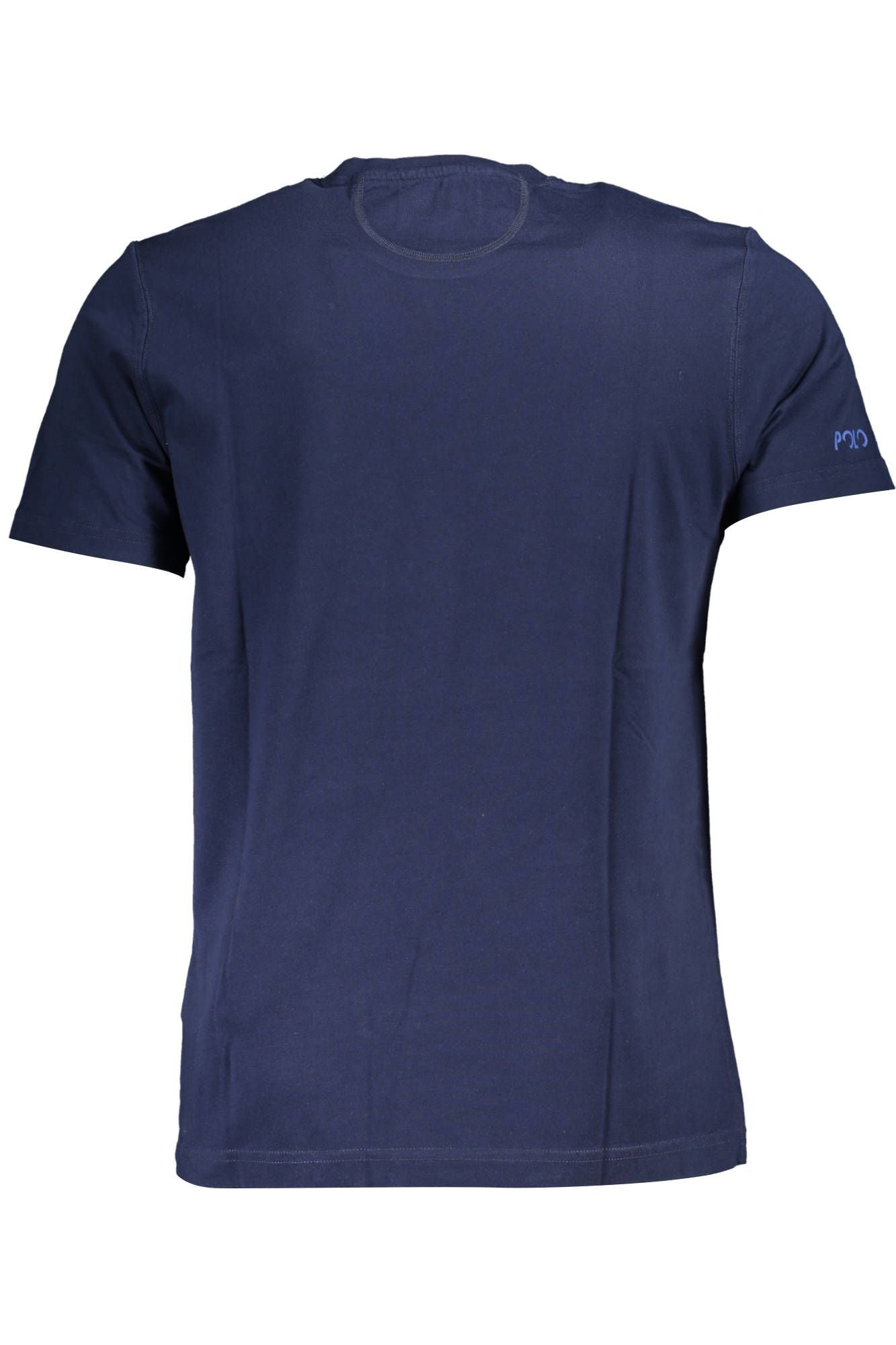Elegant Blue Short Sleeve Cotton Tee