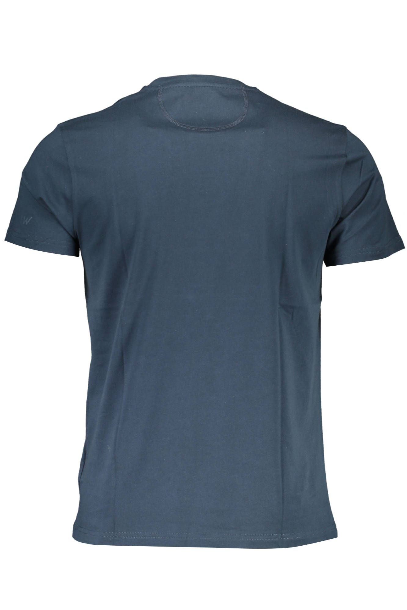 Chic Blue Crew Neck Logo Tee