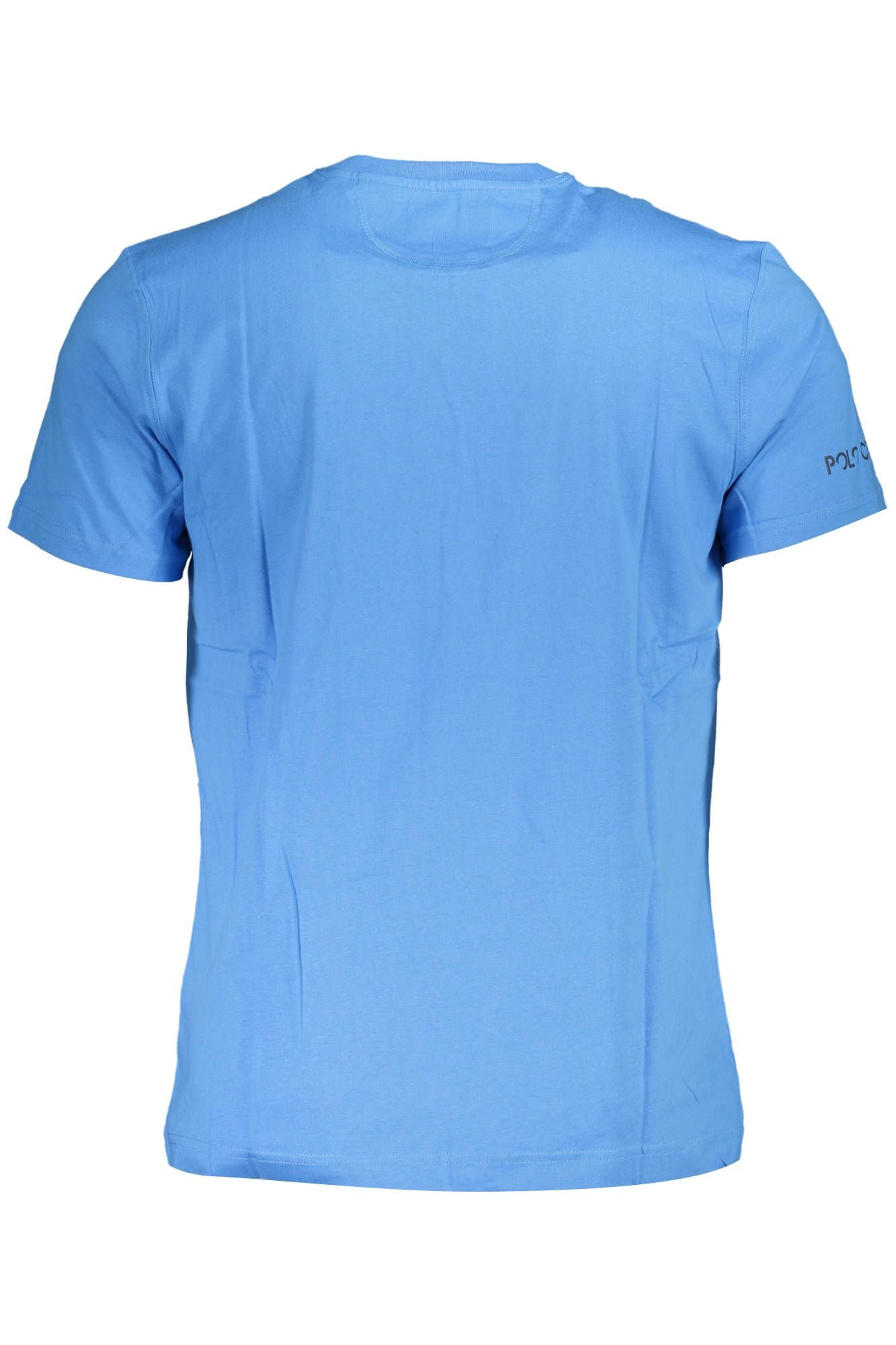 Elegant Blue Cotton Tee with Iconic Print