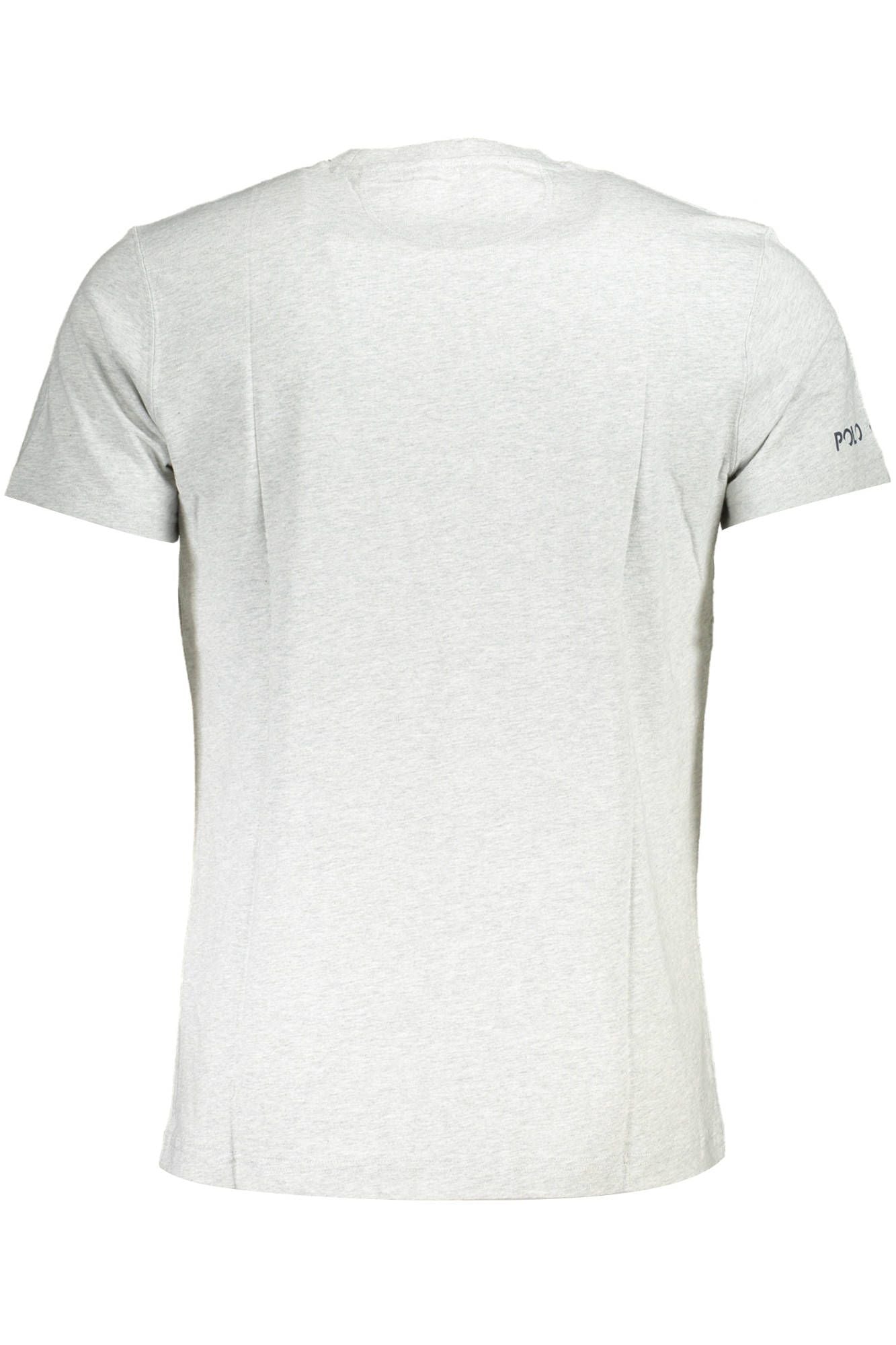 Elegant Gray Iconic Embroidered T-Shirt
