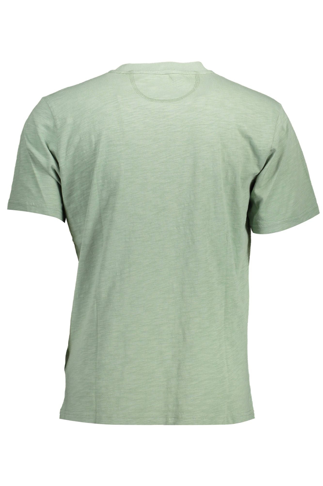 Chic Green Embroidered Tee with Pocket