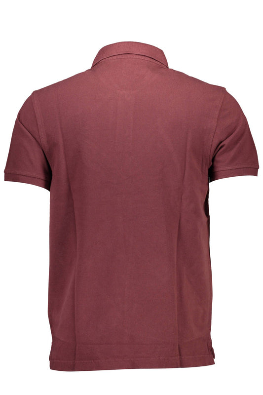 Classic Red Polo Shirt with Logo Detail